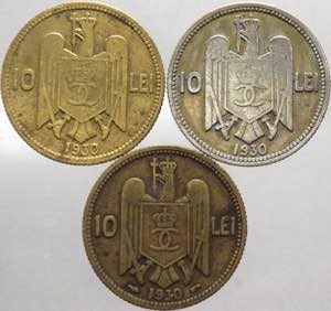 Romania - Carol II (1930-1940) - lotto di 3 ... 