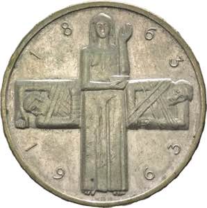 Svizzera - 5 franchi 1963 100 anni della ... 