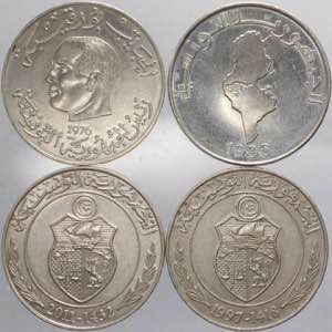 Tunisia - lotto 4 monete ... 