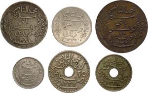 Tunisia - lotto di 6 monete composto da ... 