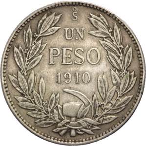 Cile - repubblica (dal 1818) - 1 peso 1910 - ... 