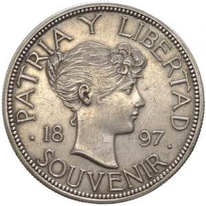 Cuba - peso Souvenir 1897 - X#M2, Y#1 -  ... 