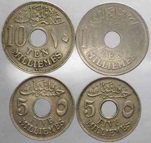 Egitto - lotto di 4 monete composta da 2 ... 