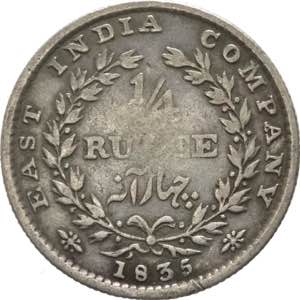 Guglielmo IV (1830-1837) - 1/4 Rupia ... 