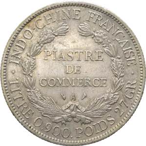 Indocina francese - 1 piastra 1906 KM# 5a.1 ... 