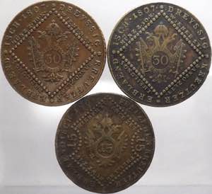 Francesco II (1792-1835) - lotto di 3 monete ... 
