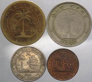 Liberia - repubblica (dal 1847) - lotto di 4 ... 