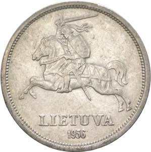 Lituania - Repubblica - 5 Litai 1936 Jonas ... 