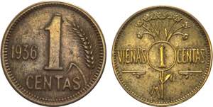 Lituania - Repubblica - lotto di 2 monete da ... 