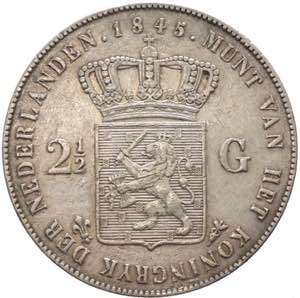 Olanda - Guglielmo II (1840-1849) 2,5 Gulden ... 