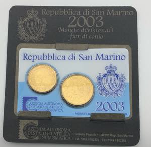 San Marino - set da 2 pezzi  (20 cent, 50 ... 