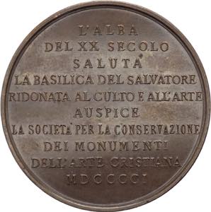 Italia - Medaglia raffigurante la Basilica ... 