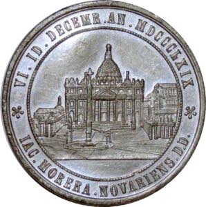 Pio IX, medaglia in metallo bianco, Concilio ... 