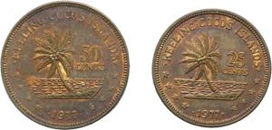 Isole Cocos - lotto di 8 monete di ... 