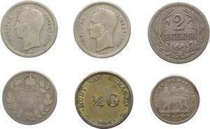 Monete estere - Lotto di 6 monete: n.1 ... 