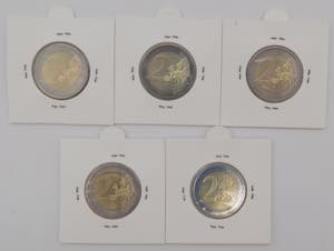 Germania - lotto di 5 monete da 2 euro 2012 ... 