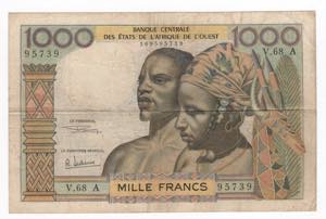 Africa Occidentale Francese - 1000 franchi - ... 
