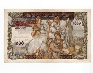 Serbia  - 1000 dinara - N° serie: F.0142 ... 