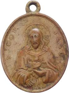 Francia - medaglia devozionale dei Sacri ... 
