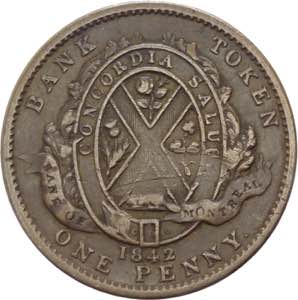 Canada - Montreal - token da 1 penny 1842 - ... 
