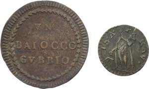 Stato Pontificio - lotto di 2 monete:Pio VI, ... 