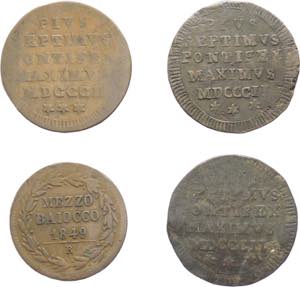 Stato Pontificio -  Lotto di 4 monete (Pio ... 