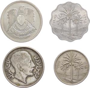 Giordania - lotto di 4 monete di taglio, ... 
