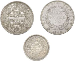 India Britannica -  lotto di 3 monete tagli ... 