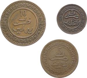 Marocco - Abdelaziz (1894-1908) - lotto di 3 ... 