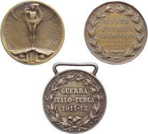 Regno dItalia -  lotto di 3 medaglie di ... 