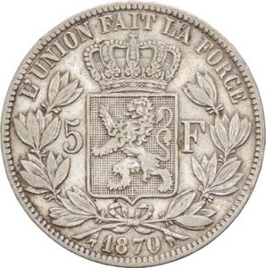 Belgio - Leopoldo II (1865-1909) - 5 franchi ... 