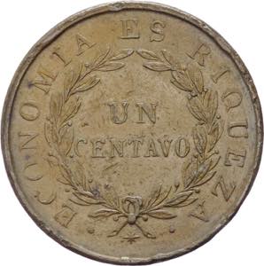 Cile - Repubblica (1818) - 1 centesimo 1835 ... 