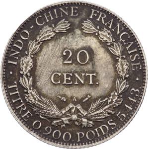Indocina francese -  20 centimes 1893 - KM# ... 