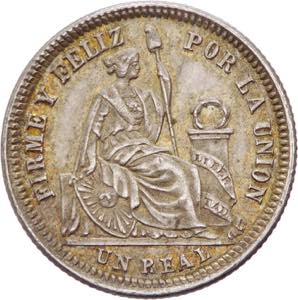 Perù - repubblica (dal 1822) - 1 real 1860 ... 