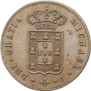 Portogallo - Michele I (1828-1834) - 5 reis ... 