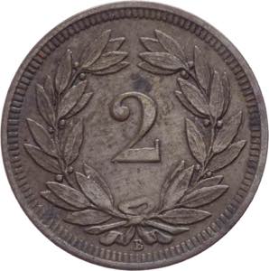 Svizzera - 2 rappen 1898 - KM# 4 - Ae