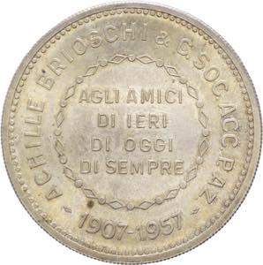 Italia - Medaglia Achille Brioschi - 1957 ... 