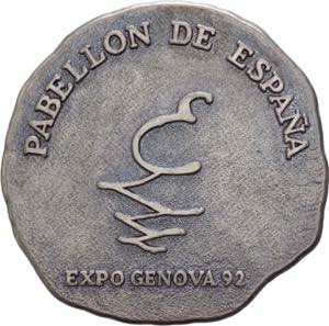 Spagna - Medaglia per lEXPO di Genova 1992 ... 