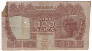 Regno dItalia - Banco di Napoli - 100 lire ... 