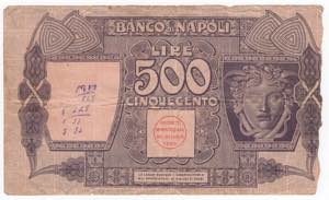 Regno dItalia - Banco di Napoli - 500 lire ... 
