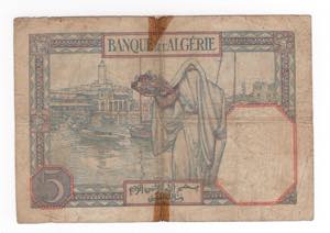 Algeria - Banca dellAlgeria - 5 Francs ... 