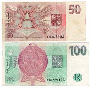 Repubblica Ceca - Lotto n.2 Banconote - 50 ... 
