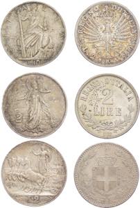 Regno d’Italia - Lotto di 6 monete: 5 ... 