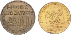 Gettoni - Lotto n.2 Gettoni - Verona ; Buono ... 