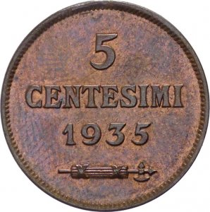 Vecchia Monetazione (1864-1938) 5 Centesimi ... 