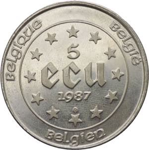 Belgio - Baldovino I (1951-1993) - 5 Ecu ... 