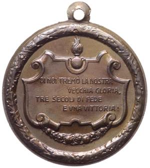 Medaglia emessa per il II Reggimento ... 