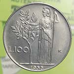 100 Lire Minerva 1955 