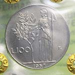 100 lire Minerva 1957 ... 