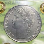 100 lire Minerva 1957 qFDC